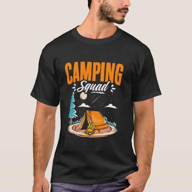 Camiseta Escuadrón de acampada Wanderlust Campfire Camper N (Anverso)