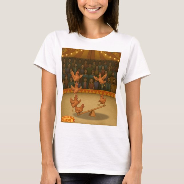 Camiseta escuadrón de acrobacias de pollitos alegres (Anverso)