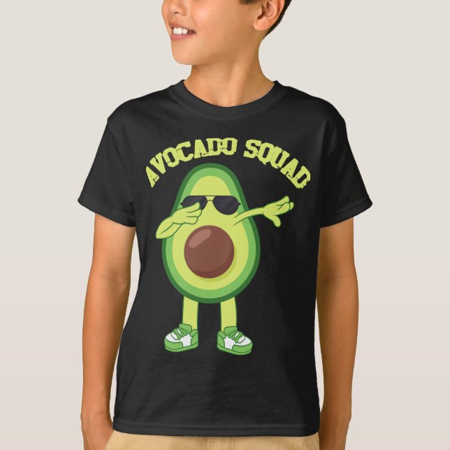 Camiseta Escuadrón de aguacate Dab Dabbing Dope Swag Vegan  (Anverso)