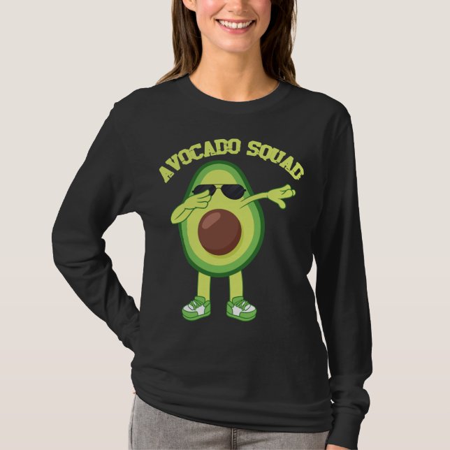 Camiseta Escuadrón de aguacate Dab Dabbing Dope Swag Vegan  (Anverso)