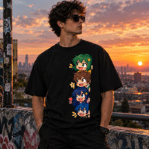 Escuadrón de Anime Chibi Espiando a Través de un M
