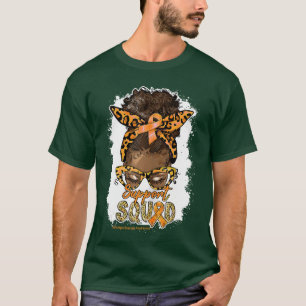 Camiseta Escuadrón de Apoyo Femenino Afro Moño Desordenado