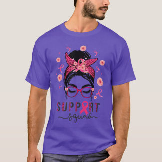 Camiseta Escuadrón de Apoyo Messy Bun Pink Warrior Awarenes