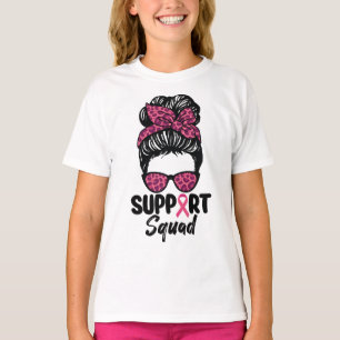 Camiseta Escuadrón de Apoyo Moño Desordenado Guerrera Rosa 