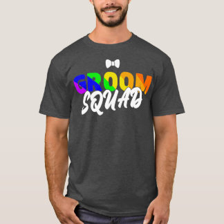 Camiseta escuadrón de arcoiris boda lgbtq