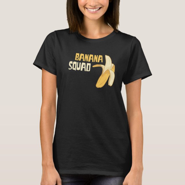 Camiseta Escuadrón de Banana Vegan Food Vegetarianos Banana (Anverso)