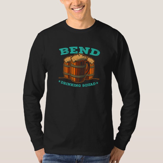 Camiseta Escuadrón De Bebidas De Bend Oregon Homebrewing O  (Anverso)