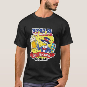 Camiseta Escuadrón De Bebidas De Estados Unidos 4 De Julio 