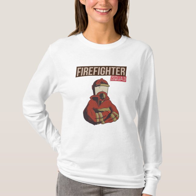Camiseta Escuadrón de bomberos orgulloso (Anverso)