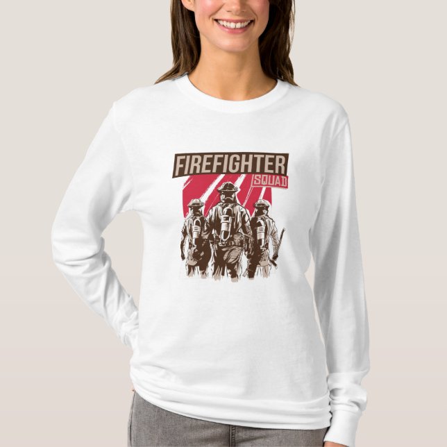 Camiseta Escuadrón de bomberos orgulloso (Anverso)