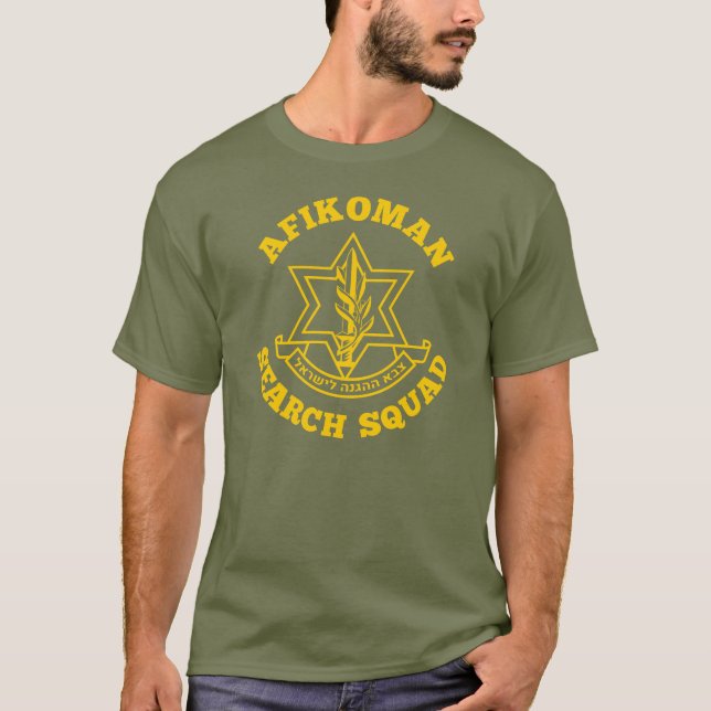Camiseta Escuadrón De Búsqueda De Afikoman De Pascua Idf Is (Anverso)