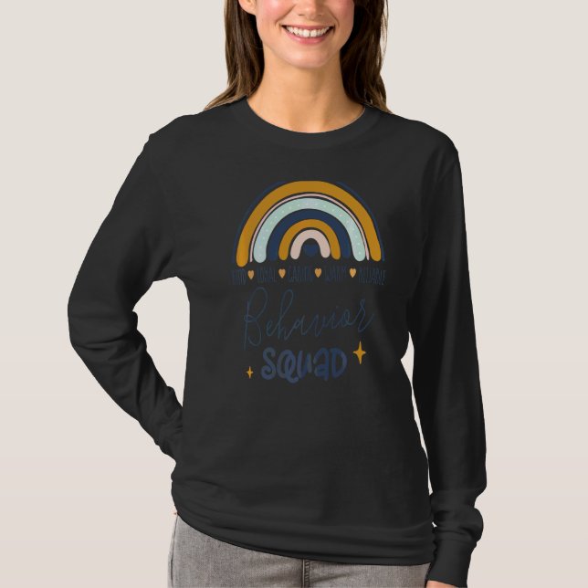 Camiseta Escuadrón De Comportamiento Aplicado De Bcba Boho  (Anverso)