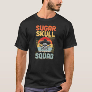 Camiseta Escuadrón De Cráneo De Azúcar Orgullo Retro Mexica