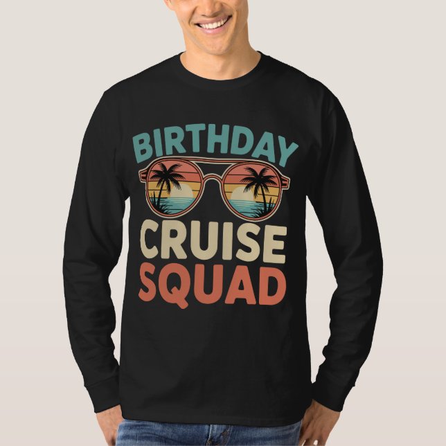 Camiseta Escuadrón de crucero de cumpleaños retro 2026 - At (Anverso)