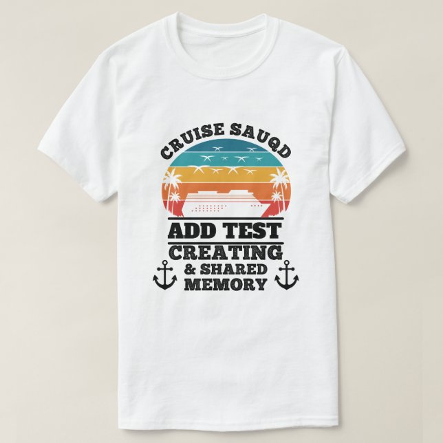Camiseta Escuadrón de crucero personalizado (Diseño del anverso)