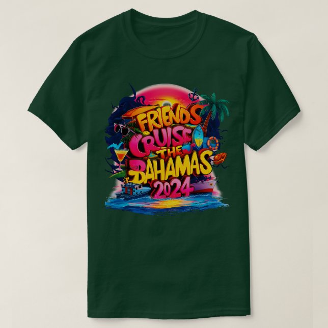 Camiseta Escuadrón de cruceros Flamingo de Friends Cruise 2 (Diseño del anverso)