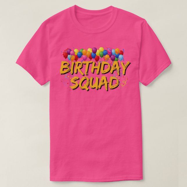 Camiseta Escuadrón de cumpleaños (Diseño del anverso)