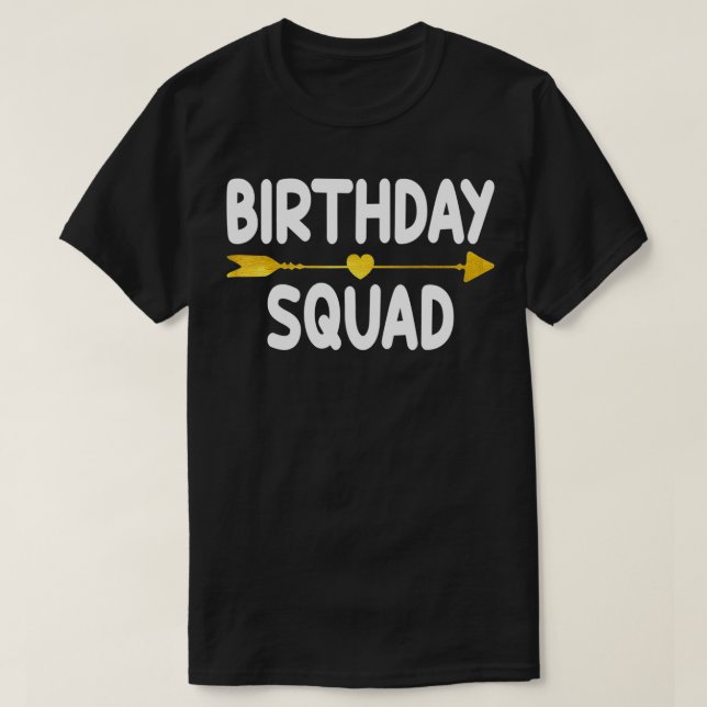 Camiseta Escuadrón de cumpleaños (Diseño del anverso)