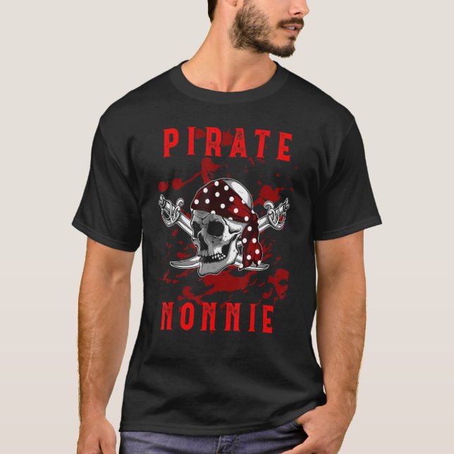 Camiseta Escuadrón de cumpleaños de la familia Pirate Nonni (Anverso)