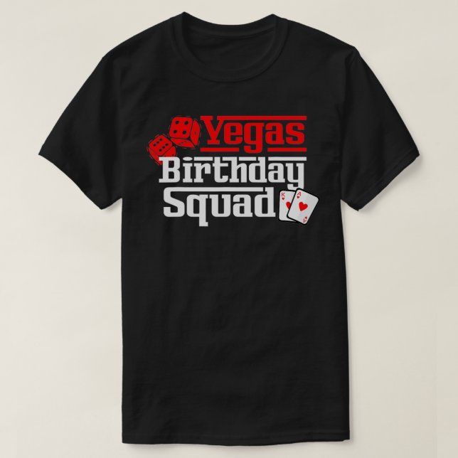Camiseta Escuadrón de cumpleaños de Las Vegas (Diseño del anverso)
