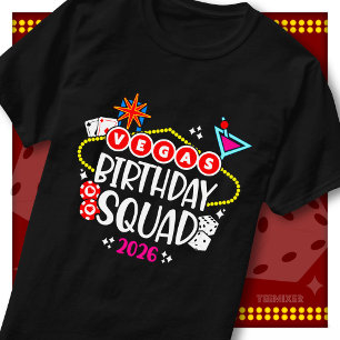 Camiseta Escuadrón de Cumpleaños en Las Vegas 2026 Fiesta d