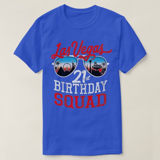 Camiseta Escuadrón de cumpleaños número 21 de Las Vegas (Diseño del anverso)