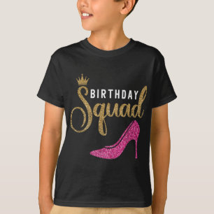 Camiseta Escuadrón de cumpleaños para mujeres reina de zapa
