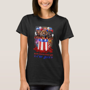 Camiseta Escuadrón De Dachshund Feliz Día De La Independenc