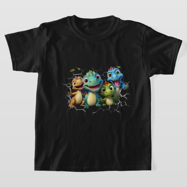 Camiseta "Escuadrón de Dinosaurios Adorables" (Distribución)