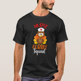 Camiseta Escuadrón de Enfermera Gobble Día de Acción de Gra