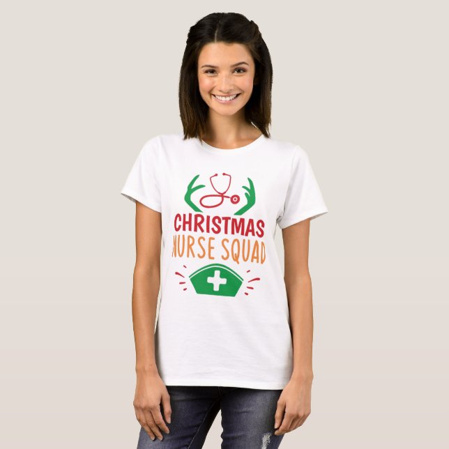 Camiseta Escuadrón de enfermería de navidades (Anverso completo)