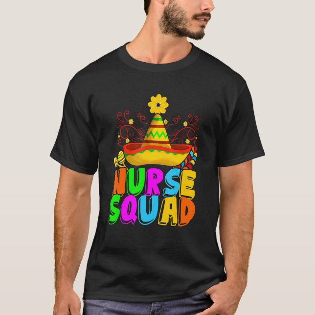 Camiseta Escuadrón de enfermería Sombrero Maraca Cna Enferm (Anverso)