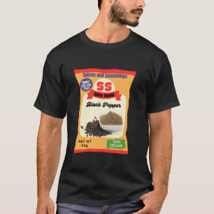 Camiseta Escuadrón de especias perezoso de pimienta negra