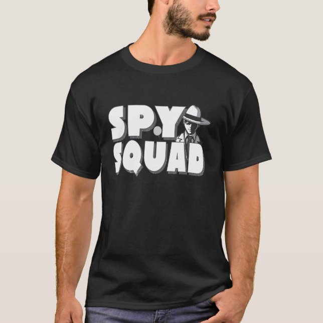 Camiseta Escuadrón de espionaje retro detective privado esp (Anverso)
