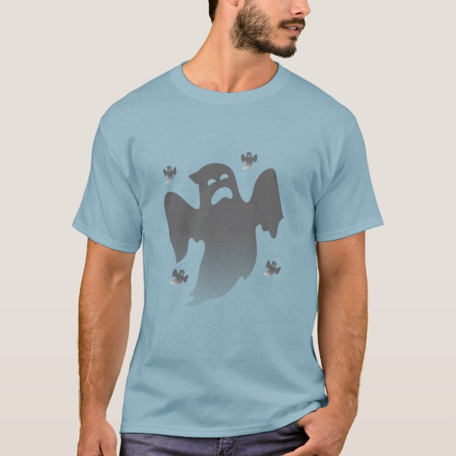 Camiseta Escuadrón de Espíritu Solitario - Fantasma triste  (Anverso)