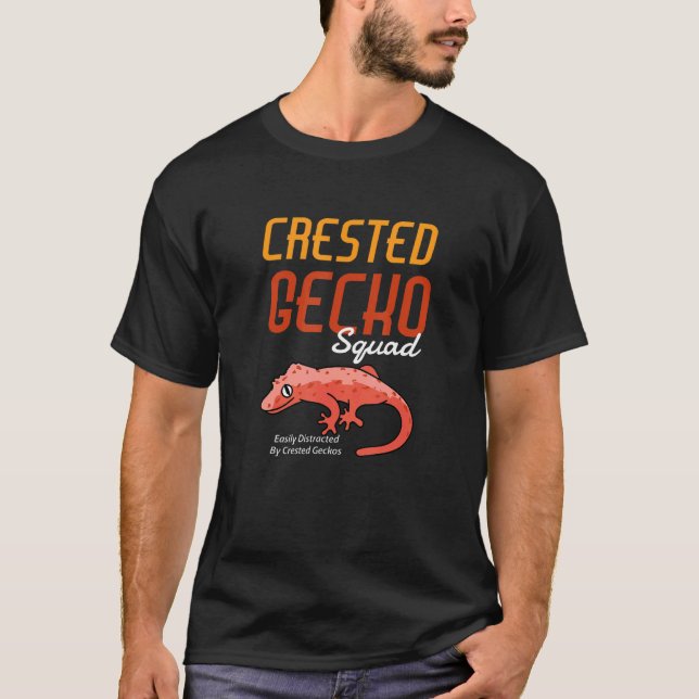 Camiseta Escuadrón De Gecko Crestado Cute Lizard Reptile Ex (Anverso)