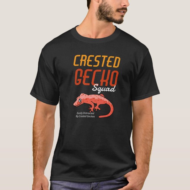 Camiseta Escuadrón De Gecko Crestado Cute Lizard Reptile Ex (Anverso)