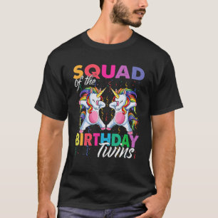 Camiseta Escuadrón De Gemelos De Cumpleaños Chica Dabbing
