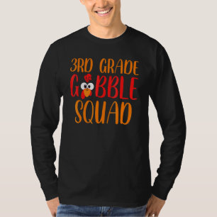Camiseta Escuadrón de Gobble de 3er Grado Día de Acción de 