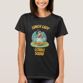 Camiseta escuadrón de gobble de la señora del almuerzo