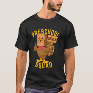 Camiseta Escuadrón de Gorjeo Preescolar Pavo de Acción de G