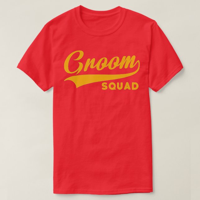 Camiseta Escuadrón de Groom - Partido del bachiller - Boda (Diseño del anverso)