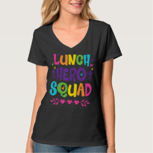 Camiseta Escuadrón De Héroes Del Almuerzo Escolar Y Cafeter