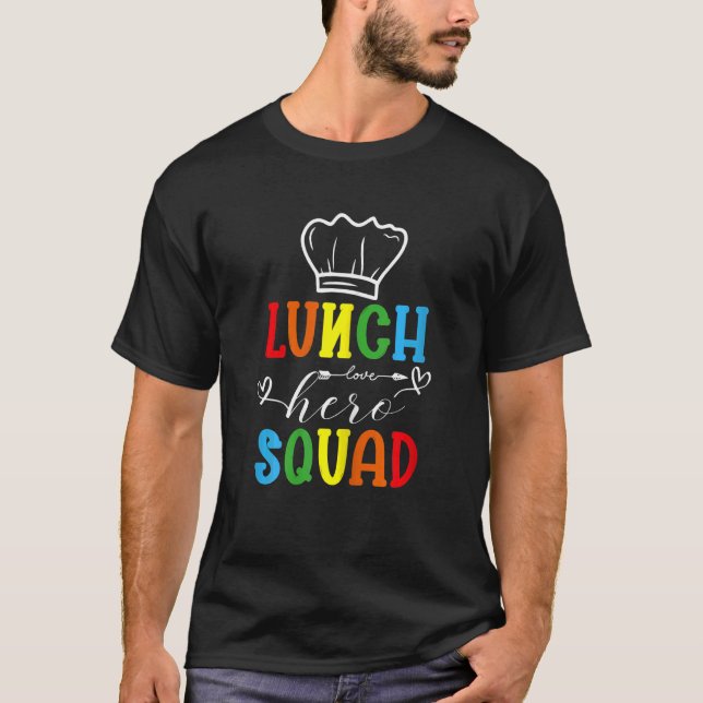 Camiseta Escuadrón de Héroes del Almuerzo para Trabajadoras (Anverso)