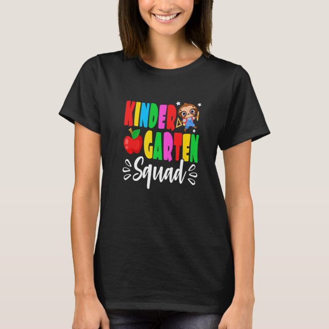 Camiseta Escuadrón de jardines de infancia lindo de vuelta  (Anverso)