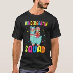 Camiseta Escuadrón de kindergarten Cute Llama Ridding Sloth