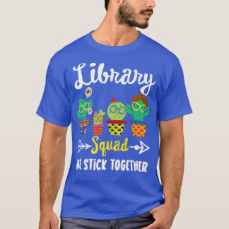 Camiseta Escuadrón de la Biblioteca, Divertida Escuela Cact