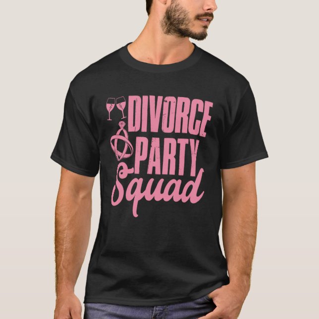Camiseta Escuadrón de la fiesta de divorcio Mujer feliz div (Anverso)