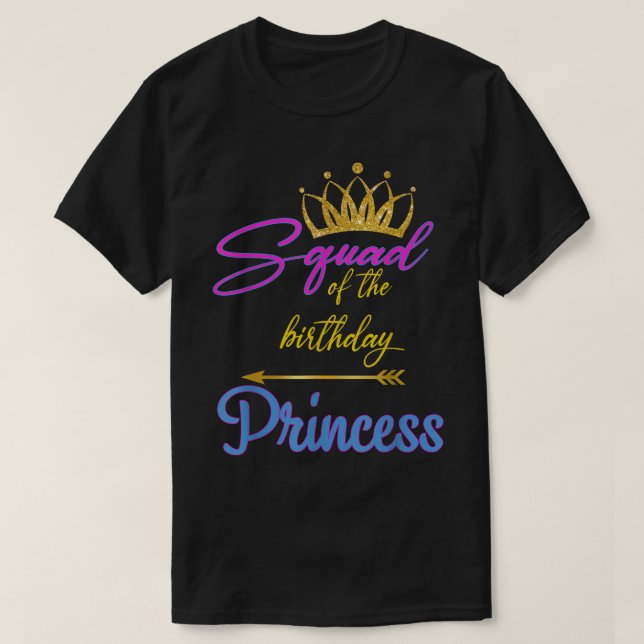 Camiseta Escuadrón De La Princesa Nacida Divertida Mamá Gr (Diseño del anverso)