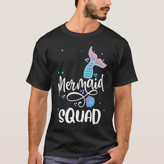 Camiseta Escuadrón de la Sirena Cuidados Chicas de Cumpleañ (Anverso)